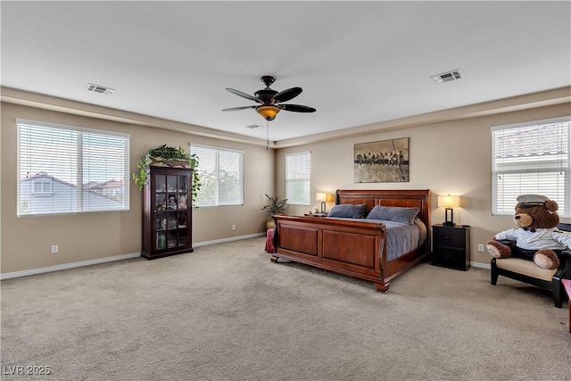7854 Brianna Cheerful Ave, Las Vegas, NV 89178 - bedroom featuring light colored carpet and a ceiling fan