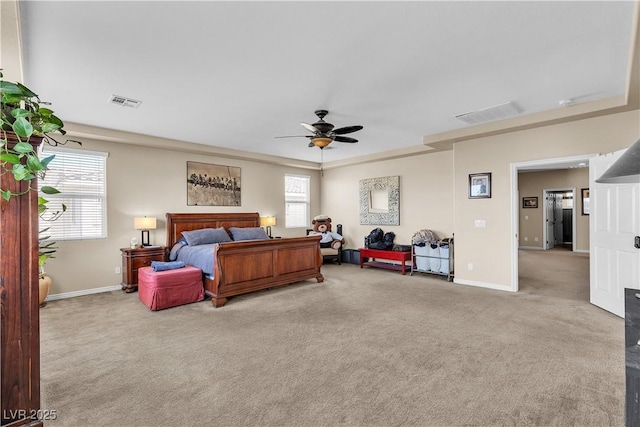7854 Brianna Cheerful Ave, Las Vegas, NV 89178 - carpeted bedroom with baseboards and a ceiling fan