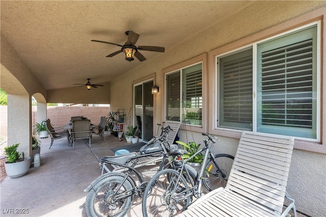 7854 Brianna Cheerful Ave, Las Vegas, NV 89178 - view of patio / terrace with a ceiling fan