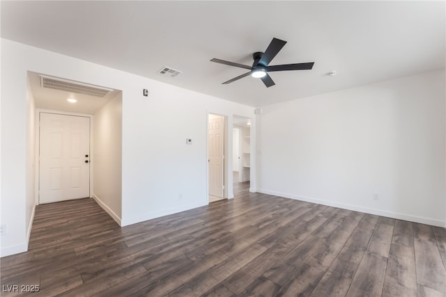 1313 Purple Sage Ave, Las Vegas, NV 89108 - unfurnished room featuring a ceiling fan and dark wood-style floors