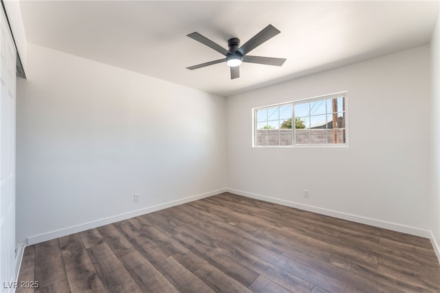 1313 Purple Sage Ave, Las Vegas, NV 89108 - empty room featuring dark wood-type flooring and a ceiling fan