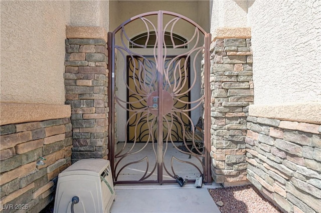 8204 Turbys Treehouse Pl, Las Vegas, NV 89131 - property entrance with stucco siding