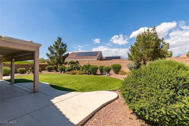 8204 Turbys Treehouse Pl, Las Vegas, NV 89131 - fenced backyard featuring a patio