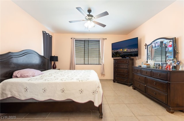 3108 Sentimental Ct, North Las Vegas, NV 89031 - bedroom featuring light tile patterned floors and ceiling fan