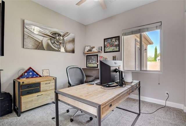 2333 Indigo Island St, Henderson, NV 89044 - office area with carpet flooring and a ceiling fan