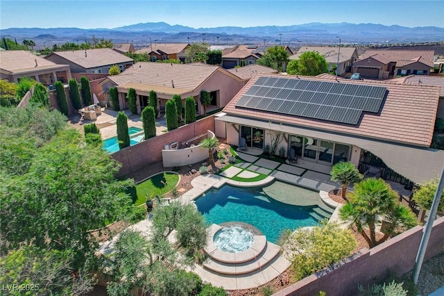 2333 Indigo Island St, Henderson, NV 89044 - aerial perspective of suburban area featuring a mountainous background