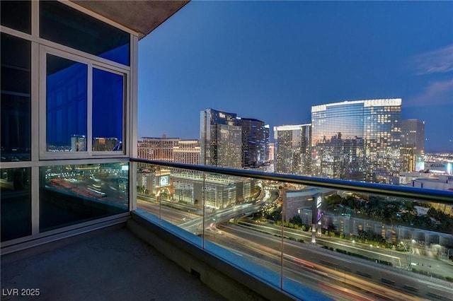 4575 Dean Martin Dr Unit 2607, Las Vegas, NV 89103 - balcony at twilight with a view of city lights