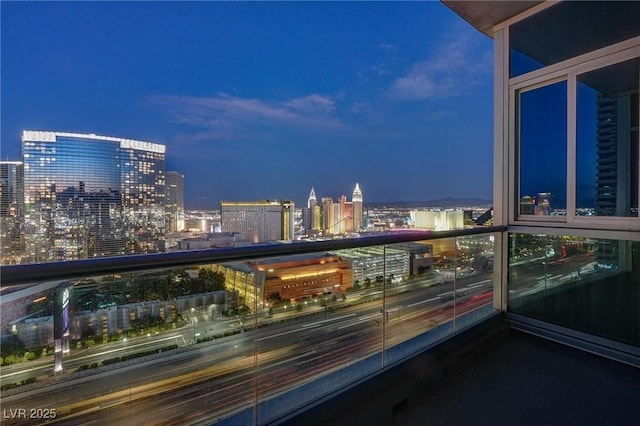 4575 Dean Martin Dr Unit 2607, Las Vegas, NV 89103 - balcony at twilight with a view of city lights