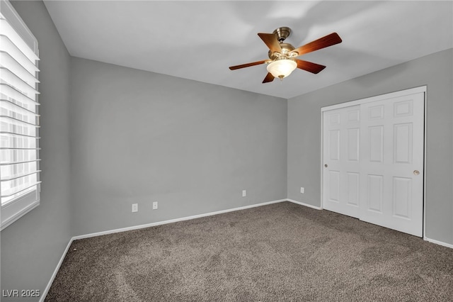 9104 Pearl Cotton Ave, Las Vegas, NV 89149 - unfurnished bedroom with carpet flooring, a closet, and ceiling fan