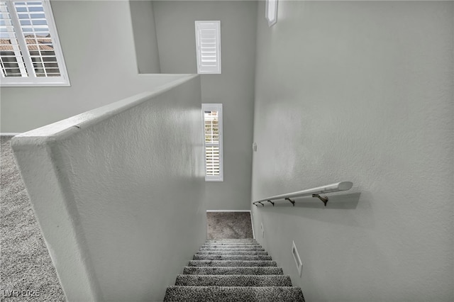 9104 Pearl Cotton Ave, Las Vegas, NV 89149 - stairs featuring carpet flooring and baseboards
