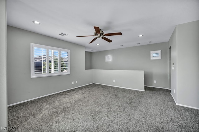 9104 Pearl Cotton Ave, Las Vegas, NV 89149 - carpeted empty room with ceiling fan and recessed lighting