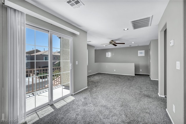 9104 Pearl Cotton Ave, Las Vegas, NV 89149 - carpeted spare room with ceiling fan and recessed lighting