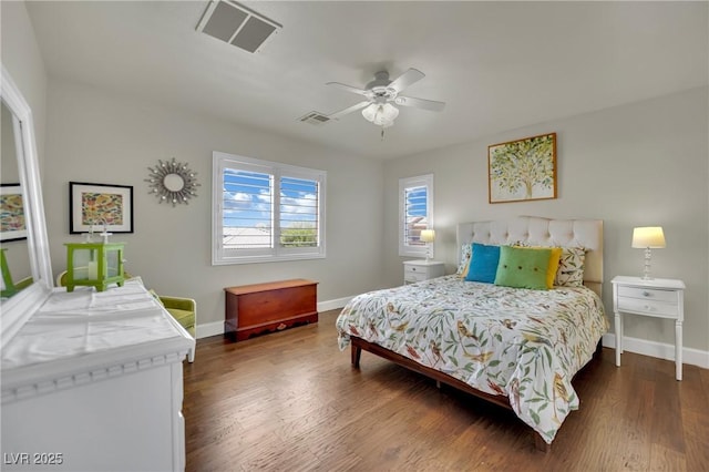 326 Caneflower Ct, North Las Vegas, NV 89031 - bedroom with wood finished floors and a ceiling fan