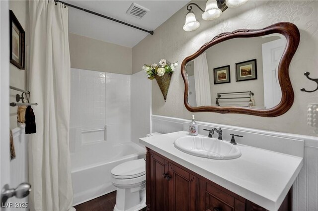 326 Caneflower Ct, North Las Vegas, NV 89031 - bathroom with vanity and shower / bath combo with shower curtain