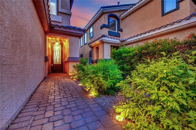 326 Caneflower Ct, North Las Vegas, NV 89031 - view of patio terrace at dusk