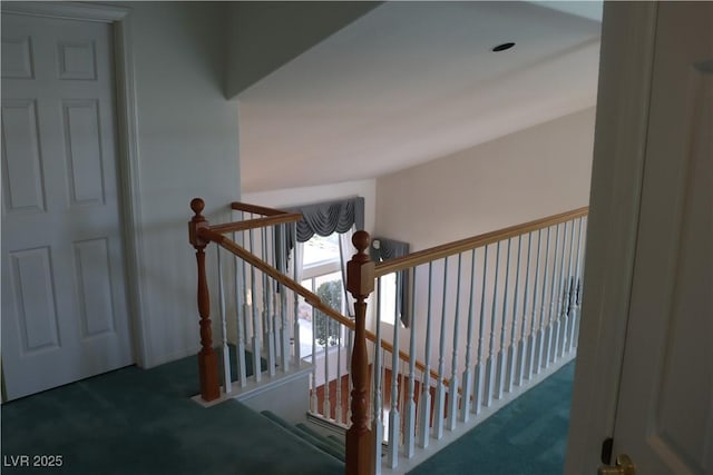 8982 Emerald Waters Ct, Las Vegas, NV 89147 - staircase featuring carpet flooring