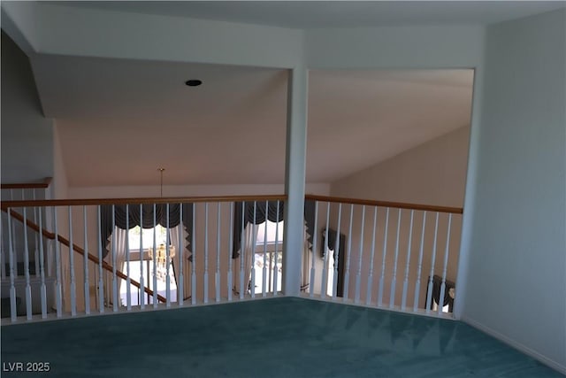 8982 Emerald Waters Ct, Las Vegas, NV 89147 - stairway with carpet flooring and lofted ceiling