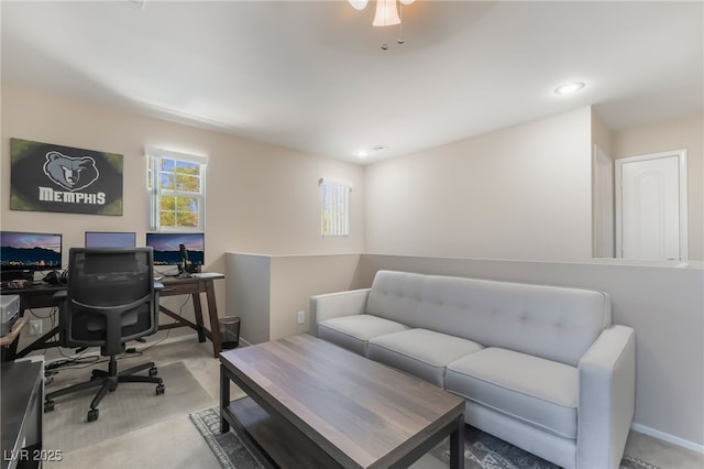 9373 Wild Lariat Ave, Las Vegas, NV 89178 - home office featuring baseboards and light carpet