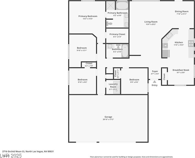 2716 Orchid Moon Ct, North Las Vegas, NV 89031 - view of floor plan / room layout