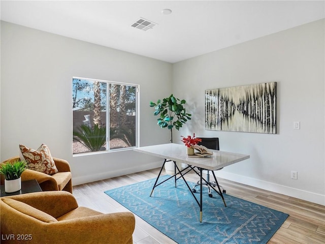 4314 Livorno Ave, Las Vegas, NV 89141 - office area with baseboards and wood finished floors