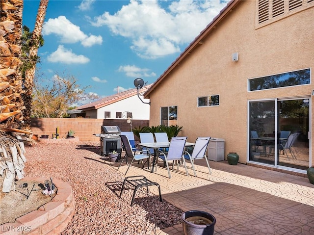 4314 Livorno Ave, Las Vegas, NV 89141 - view of patio / terrace with grilling area and outdoor dining space
