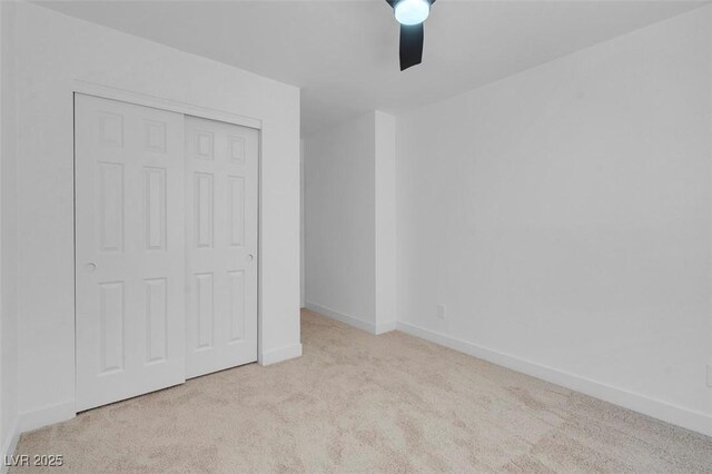 363 El Pico Dr, Henderson, NV 89014 - unfurnished bedroom featuring carpet flooring, a closet, and a ceiling fan
