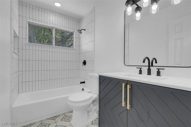 363 El Pico Dr, Henderson, NV 89014 - full bathroom featuring vanity and bathtub / shower combination
