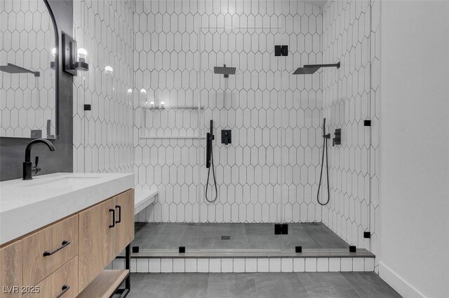 363 El Pico Dr, Henderson, NV 89014 - bathroom featuring vanity and a shower stall