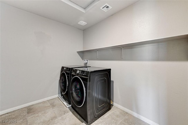 934 Twincrest Ave, North Las Vegas, NV 89032 - washroom featuring separate washer and dryer and attic access