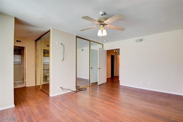 6822 Garden Grove Ave, Las Vegas, NV 89103 - spare room with ceiling fan and wood finished floors