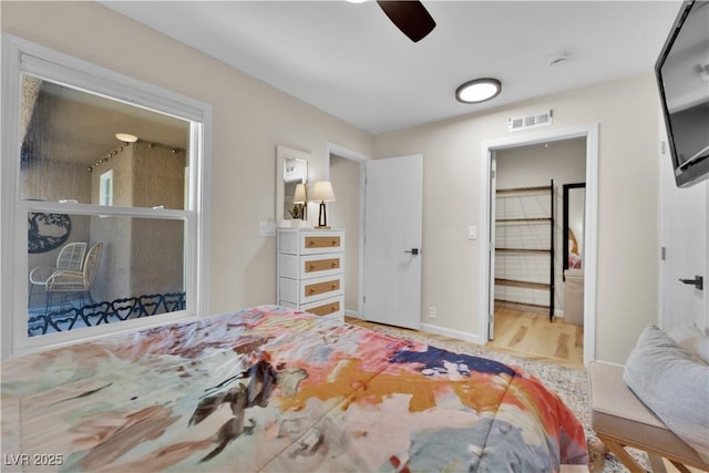 9237 Quail Ridge Dr, Las Vegas, NV 89134 - bedroom featuring wood finished floors and ceiling fan