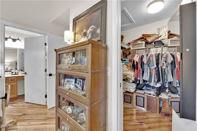 9237 Quail Ridge Dr, Las Vegas, NV 89134 - spacious closet featuring light wood-style floors