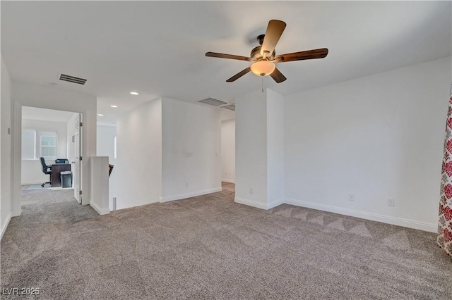4641 Therapeutic St, North Las Vegas, NV 89031 - carpeted spare room featuring a ceiling fan and recessed lighting