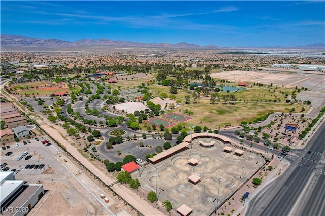 4641 Therapeutic St, North Las Vegas, NV 89031 - aerial view of property and surrounding area featuring mountains
