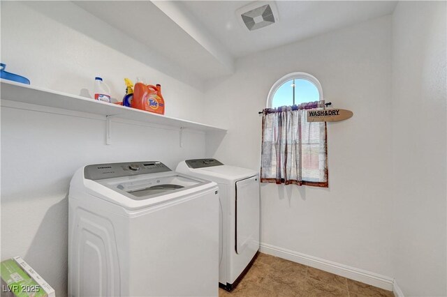 4641 Therapeutic St, North Las Vegas, NV 89031 - washroom with independent washer and dryer and baseboards
