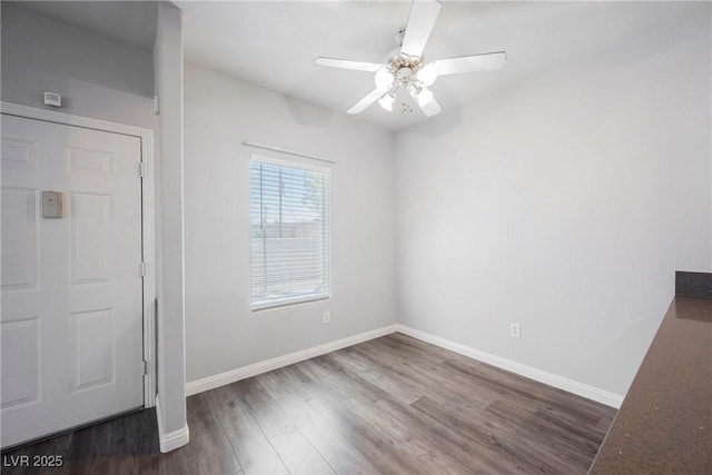 6006 Vegas Dr, Las Vegas, NV 89108 - unfurnished bedroom with wood finished floors and ceiling fan