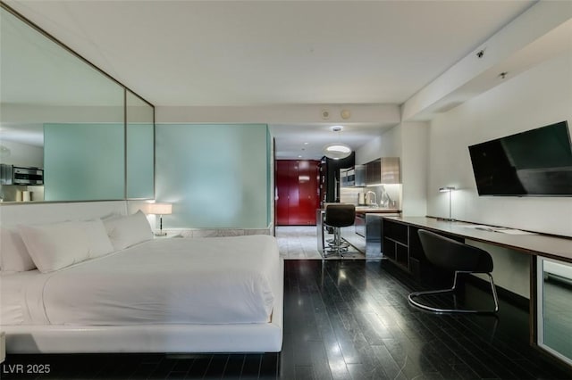 4381 Flamingo Rd Unit 2010, Las Vegas, NV 89103 - bedroom with hardwood / wood-style floors and beverage cooler