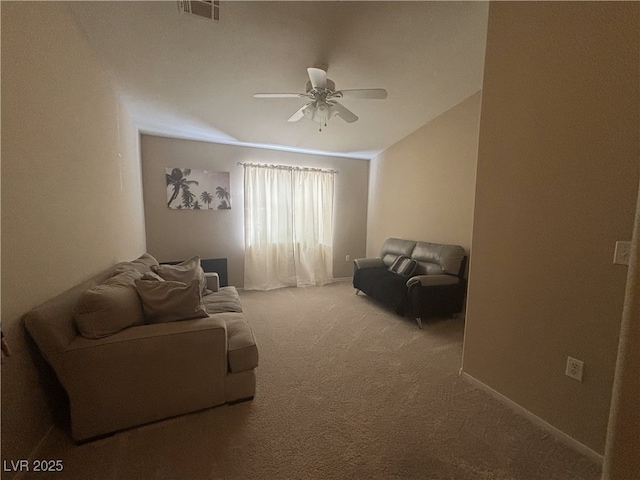 2050 N Los Feliz St Unit 170, Las Vegas, NV 89156 - carpeted living room featuring ceiling fan