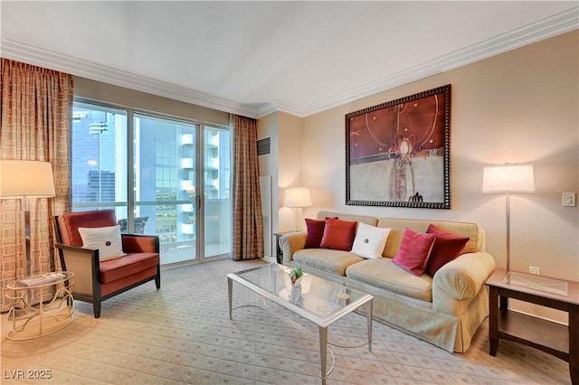 135 E Harmon Ave Unit 2721, Las Vegas, NV 89109 - living area with ornamental molding and carpet floors