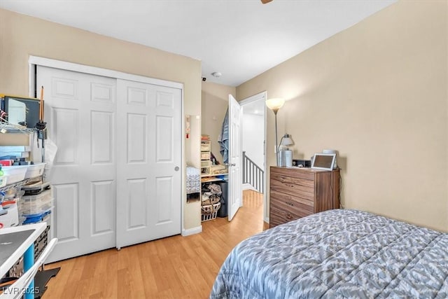 6068 Conroe Ct, Las Vegas, NV 89118 - bedroom featuring wood finished floors and a closet