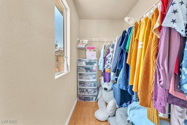 6068 Conroe Ct, Las Vegas, NV 89118 - spacious closet featuring wood finished floors