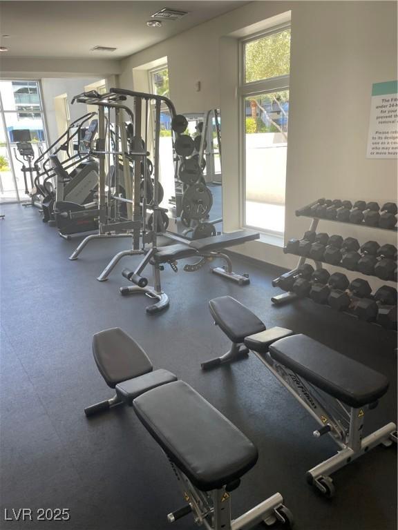 8925 W Flamingo Rd Unit 105, Las Vegas, NV 89147 - gym featuring plenty of natural light