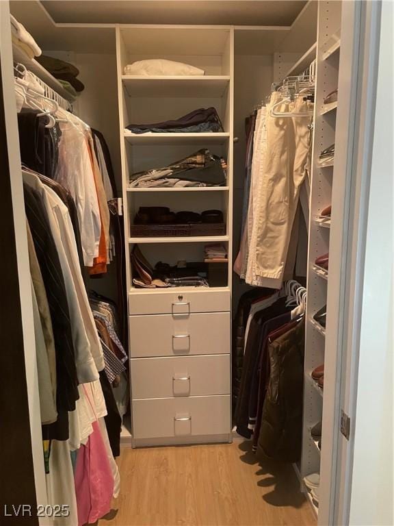 8925 W Flamingo Rd Unit 105, Las Vegas, NV 89147 - walk in closet with light wood-style flooring