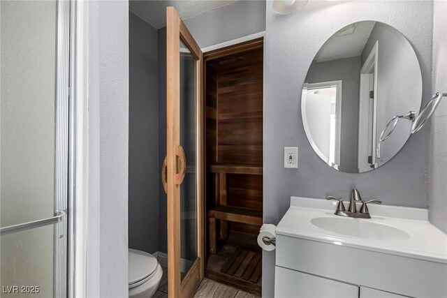 3158 Brockington Dr, Las Vegas, NV 89120 - bathroom featuring vanity and wood finished floors