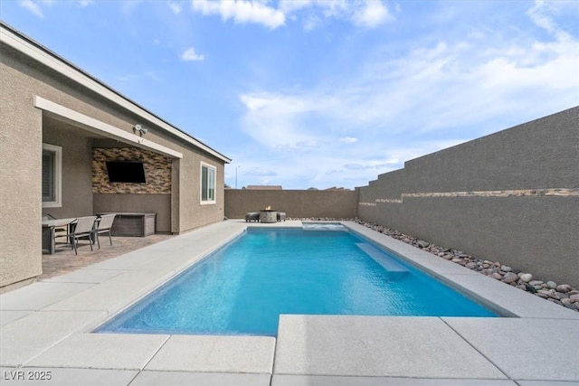 6421 Winecup St, Las Vegas, NV 89149 - view of pool featuring a fenced backyard and a patio