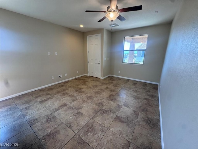 2653 Crystal Blue St, Laughlin, NV 89029 - empty room featuring baseboards and ceiling fan