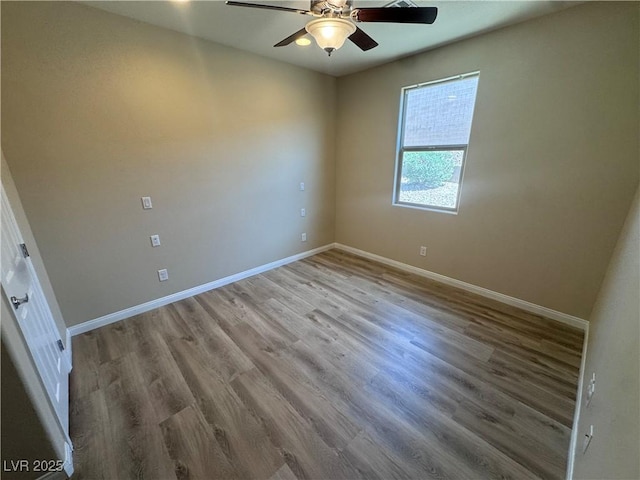 2653 Crystal Blue St, Laughlin, NV 89029 - spare room featuring ceiling fan and wood finished floors
