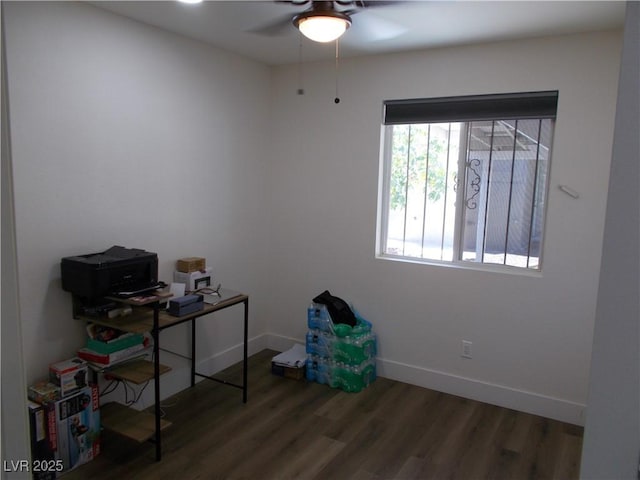 2211 Chipplegate Way N, Las Vegas, NV 89032 - office area with ceiling fan and wood finished floors