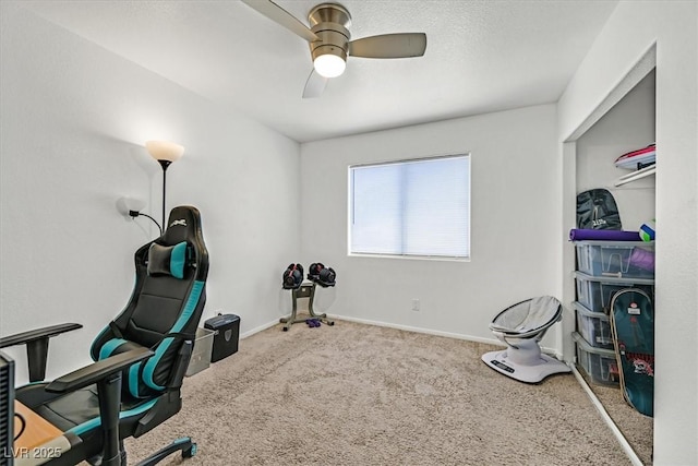 100 Crossfoot Terrace Ct, Henderson, NV 89002 - workout room featuring carpet floors and a ceiling fan