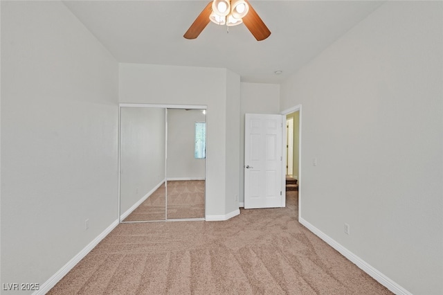 9044 Blue Raven Ave Unit R, Las Vegas, NV 89143 - unfurnished bedroom with carpet floors, a closet, and a ceiling fan